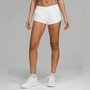 Lululemon Women’s White Hotty Hot Low-Rise Lined Short 2.5” Size 6